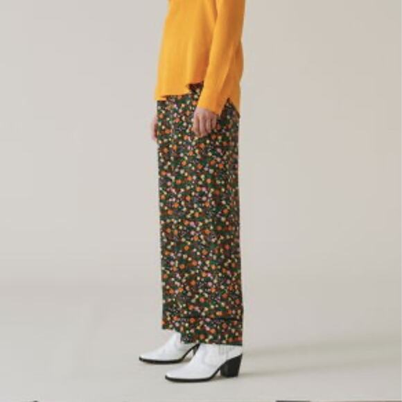 GANNI Joycedale Floral Silk Pants 36 Small - Picture 1 of 7
